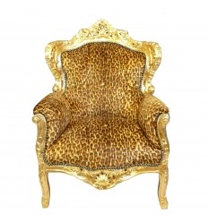 Кресло барокко леопард