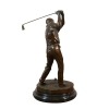 Statua in bronzo di un giocatore di golf - Sculture e mobili art deco - 