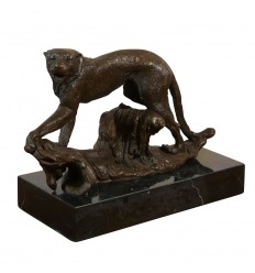 Panther - bronsskulptur
