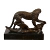 Pantera - escultura animal en bronce.