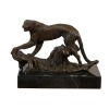 Pantera - Escultura de bronce de animales salvajes.