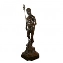 Bronsstaty av Poseidon - skulptur av Neptunus - mannen - 