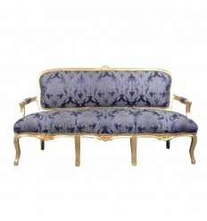 Blå kung Louis XV soffa