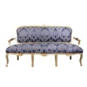 Blå kung Louis XV soffa -