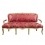 Red Louis XV Sofa und vergoldetes Holz