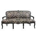  Musta Louis XV sohva kukkia - Sohva - 