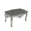 Table basse baroque argentée pour le salon