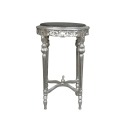 Ezüst barokk öv fekete márvány - rokokó asztal - 