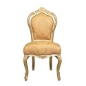 Baroque golden chair in solid wood - Baroque chairs - 