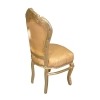 Barokní křeslo zlatý masivní dřevo - barokní židle - 