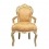Golden baroque armchair