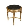 Sellette ou petite table baroque en bois doré ronde