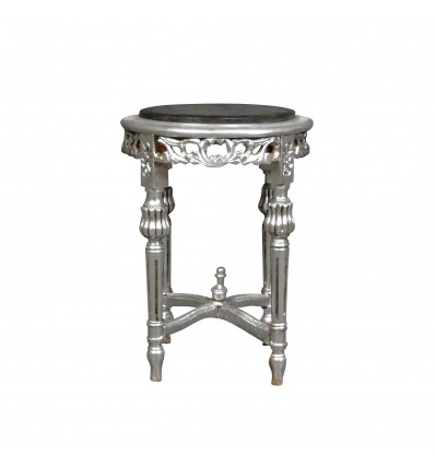 Sellette baroque argent - Table d'appoint baroque