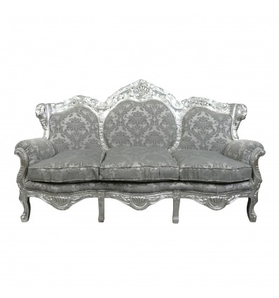  Grå och silver barock soffa - Soffa barock - 