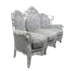  Harmaan ja hopean barokki sohva - Barokki sohva - 