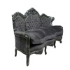 Barockes Sofa aus schwarzem Samt - Barockes Sofa