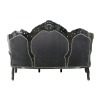 Sofa w stylu barokowym z czarnego aksamitu - Sofa w stylu barokowym
