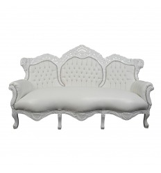 White Baroque sofa