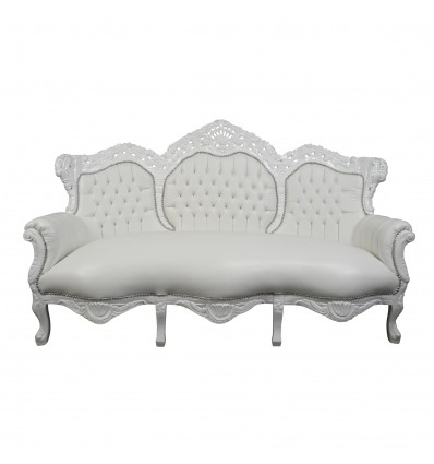 Fehér barokk kanapé - Barokk kanapé - 