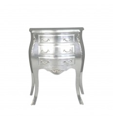 Small baroque chest of drawers silver