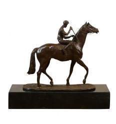 Statue bronze - Le jockey 