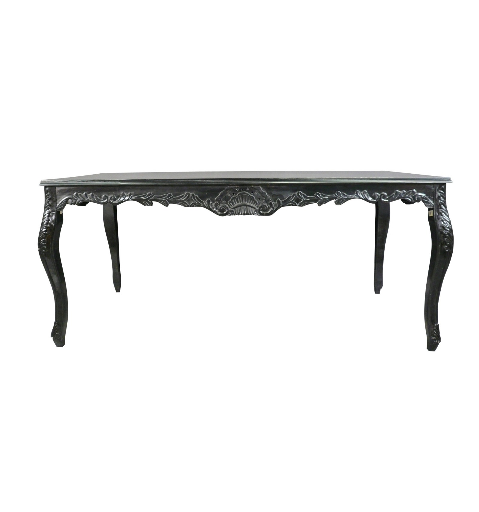 Voetzool Couscous Onleesbaar Zwarte barok tafel om te dineren - Barok meubilair