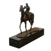 Statua in bronzo - jockey, un piccolo equestre in bronzo - 