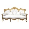 Valkoisen ja kullan barokki sohva - Barokki sohva