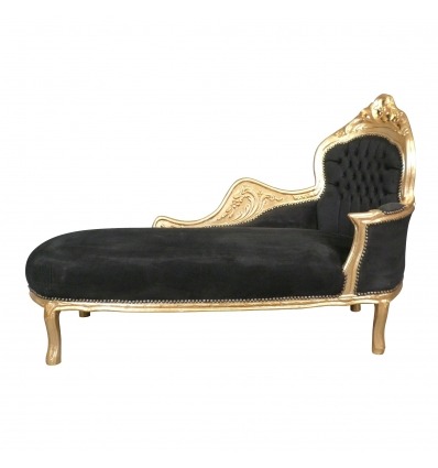  Fekete és arany barokk hosszúság - Chaise barokk - 