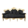 Barockes Sofa in Schwarz und Gold - Barockmöbel - 