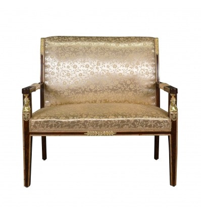 Sofa Imperium i lup af mahogni - Møbler Napoleon III