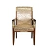 Empire armchair in mahogany magnifying glass
