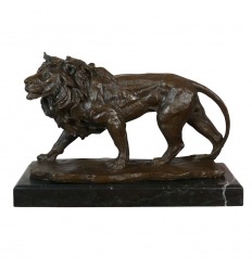 Lejon i djungeln - staty brons