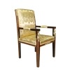 Empire armchair satin golden fabric - Napoleon III furniture - 