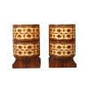 Pair of art deco bedside tables in rosewood, art deco furniture