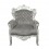 Baroque gray mouse armchair