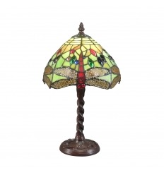 Lampa Tiffany Zelená Vážka