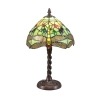 Lampa Tiffany grön Libellule - store lampor Tiffany