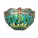Lámpara de pared Tiffany Montpellier - lámpara de pared de vidrio coloreado -
