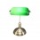 Bankovní lampa Tiffany s opalizujícím zeleným sklem