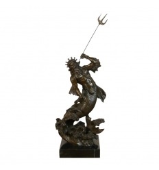 Staty av Neptune / Poseidon i brons