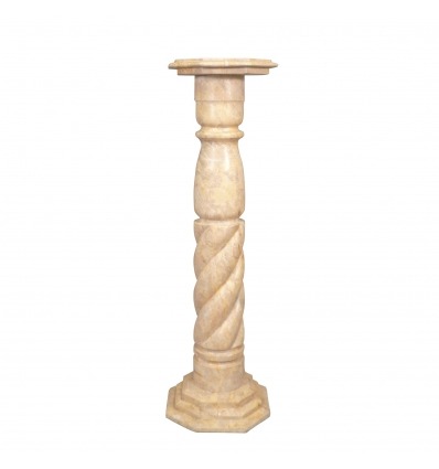 Beige marble column - Marble pedestal - 