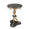 Pedestal style back from Egypt in bronze and black marble - 