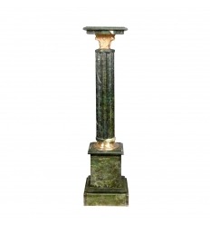 Coluna de mármore verde estilo Napoleão III