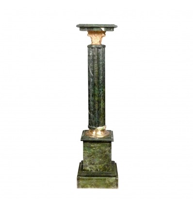 Column in green marble Napoleon III style. Empire furniture - 