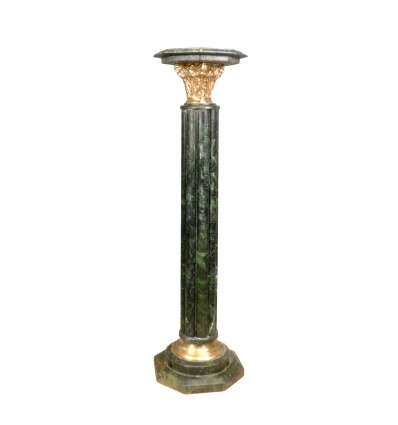 Columna de mármol verde - Pedestal de mármol verde - 