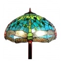 Gulvlampe Tiffany Montpellier - glas gulv lamper