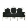 Barokk kanapé fekete és ezüst - barokk bútor - 