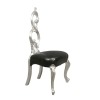 Baroque chair in black and silver rococo style - Baroque chairs