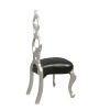 Czarno -srebrne krzesło rokoko